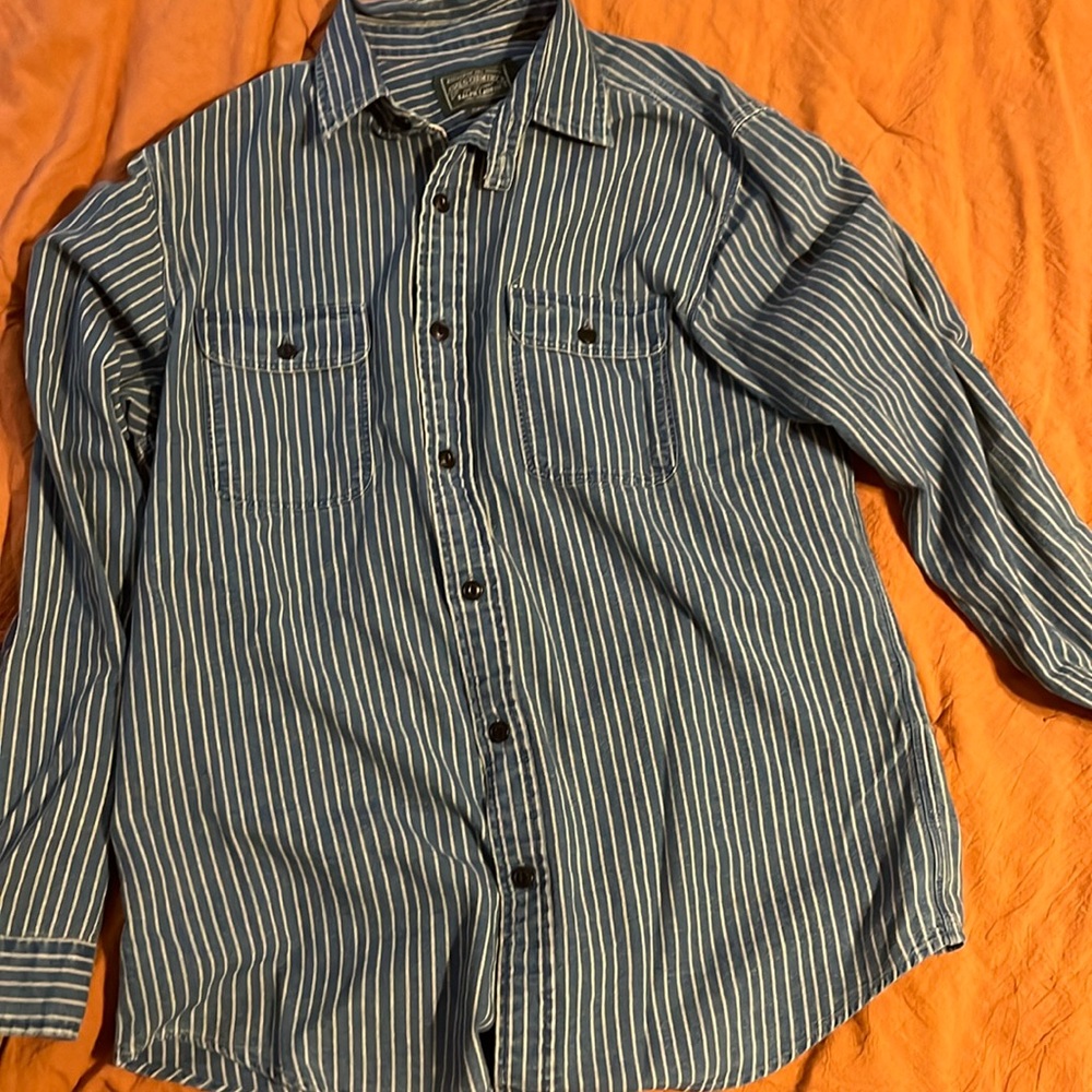 Polo Country Blue Striped Button-Up Shirt